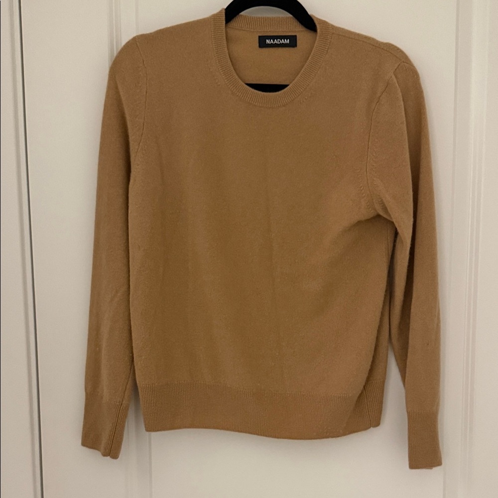 NAADAM Camel Cashmere Crewneck Sweater